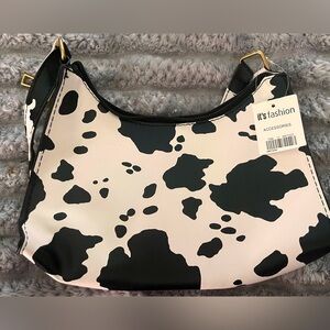 NWT FASHION SHOULDER OR HAND BAG COW PRINT